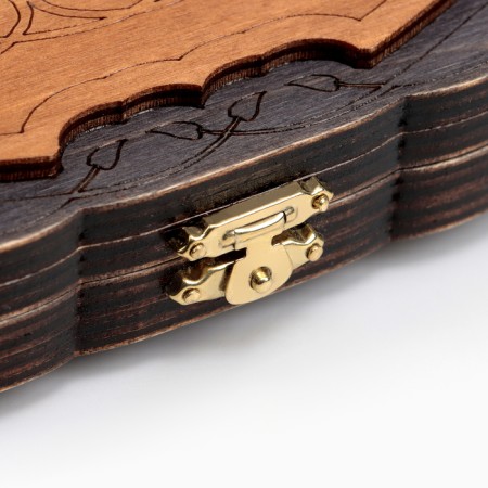 Wooden backgamber carved large "cobra", 45 x 45 cm-8