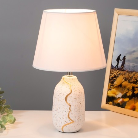 Board lamp "Jasmine" E14 40W white-gold 20x20x33 cm Risalux-1