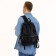 City backpack on a zipper, black color