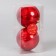 Set of balls plastic D-10 cm, 2 pcs "vintage" red