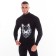 Male thermal underwear (fufaika, pants) print wolf, black color, size 52