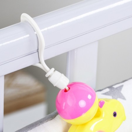 Stretching to the crib/stroller "Funny animals", 3 toys, crumb me-7