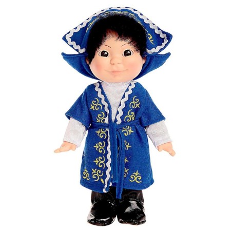 Doll "Freckle", in a Kazakh suit, boy, 26 cm