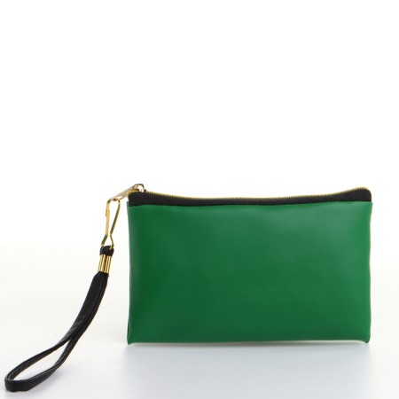 Women's wallet with lightning, green color-1