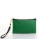 Women's wallet with lightning, green color