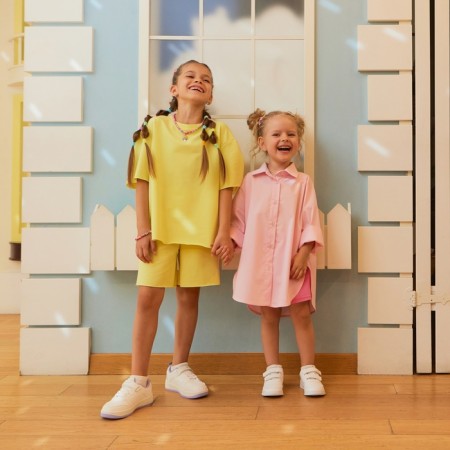 Kit for girls (T -shirt, shorts) minku lemon color, height 152-10