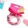 Bracelet Children's "Choselka" 3 threads, llama, pink color