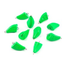 Cargo bullet-excentric stained collapsible Yaman 10 pcs., 24 g, green