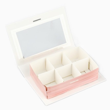 Box for 6 sweets with cells “Gift” 14.8 x 9.5 x 3.5 cm-3
