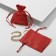 Satin gift bag, 7 × 9 cm, red color