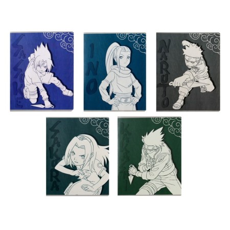 Naruto's notebook 48 sheets in a cage, covering cardboard, selective UV-lak, offset block, mix