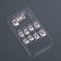 Follow nails “Cloud”, 12 pcs, with adhesive plates, shape soft square, white/purple/transparent color