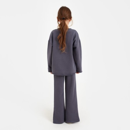Children's costume (sweatshirt, trousers) minku color gray, height 152-2