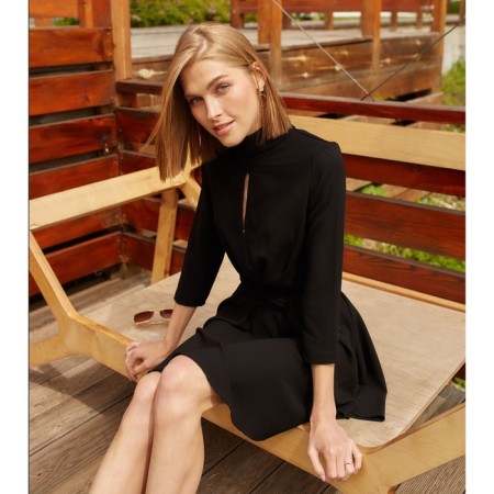 Women's dress Minaku: Green Trend, Black Color, size 48-2
