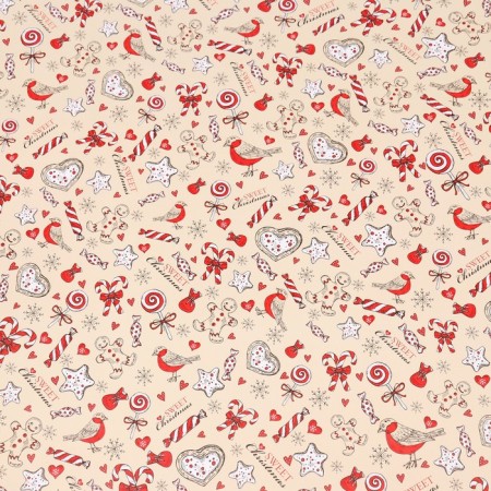 Glossy packaging paper "Christmas candy", 70 x 100 cm, 1 sheet-4