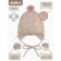 A cap on ties with a pompom Children's Amarobaby Pure Love Cutie, with a lining, size 42-44 cm, beige color