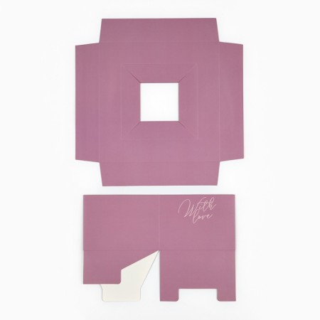Box Gift folding carrion for colors, packaging, "lavender", 20 x 20 x 4 cm-6