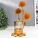 Summary metal, glass per 1 candle "Golden Dandelion" D-5 cm 9.5x11x20 cm