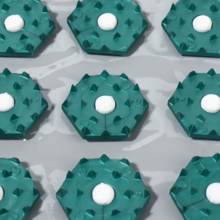 Iplikator-river, PVC base, 70 modules, 32 × 26 cm, transparent/green color-2