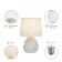 Rivoli Damaris 1he14, 40 watts ceramics white with gold with lampshade