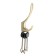Furniture hook Cappio Heel, two -rod, satin gold