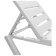 Plastic deck chair, 198 x 62 x 32 cm, white
