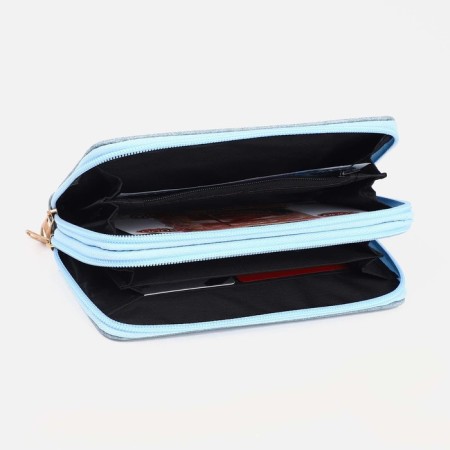 Women's wallet on lightning, blue color-2