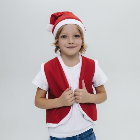 Carnival set "New Year's Gnomik": vest and cap, height 92–104 cm-3