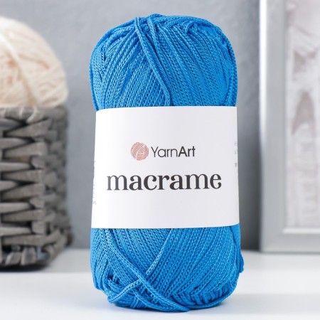 Yarn "Macrame Macrama" 100% polyester 130m/90g (139 T. Biryuza)-4