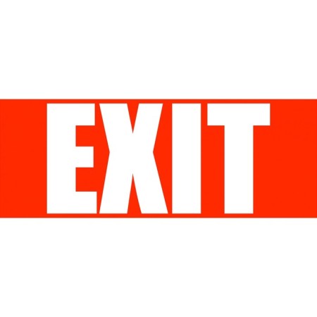 Decorative sign (poster) "Exit" 32x12 cm, plastic