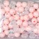 A set of plastic beads "Astra" pink assorted, round 8 mm / 7.4 mm, 20 g, pink