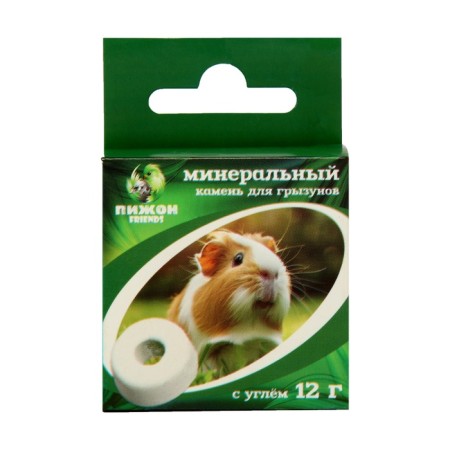 Mineral stone "Pigger" for rodents with coal, 12 g-1