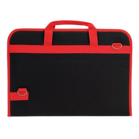 Folder for drawings and drawings for artists A3, 450 x 320 x 30 mm, handles, frame, textile, estado, black red kant