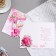 Postcard "On the Day of Wedding!" embossing, roses, pink tone, A4