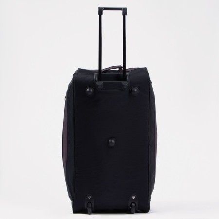 Road bag on wheels, a lightning department, shoes, 3 outer pockets, a long belt, black/brown color-2