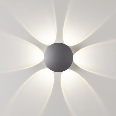 Landscape wall lamp NOVOTECH. Calle, 6W, LED, 45x120x120 mm, dark gray color