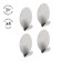 Metal hook on a sticky base oval, 4pcs, Fresh Code