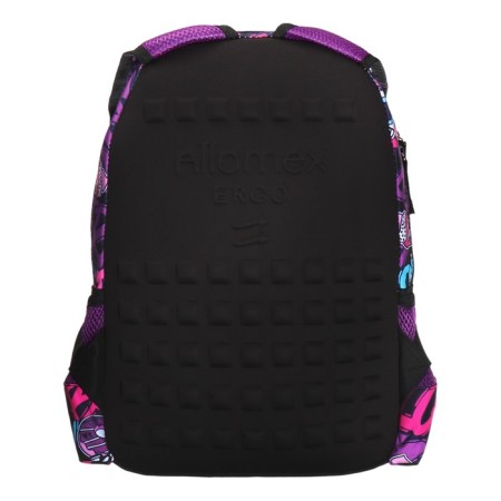 School backpack 38 x 27 x 17, ergonomic back, Devente Attomex Basic, Yes Girl, purple 7033439-5