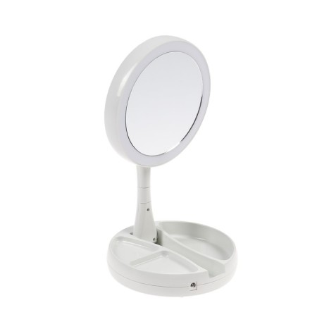 Luazon KZ-09 mirror, backlight, desktop, 30 × 16 × 16 cm, increase x 10, usb, white-2