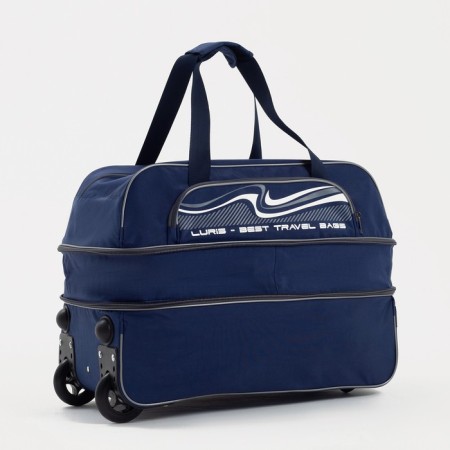 Road bag on wheels, a lightning department, with an increase, an outer pocket, blue color-2