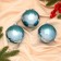 Set of balls plastic D-8 cm, 3 pcs "night" blue