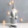 Interior light doll "Grandfather Frost in gray caftan, holds an asterisk" 60x16x13 cm