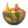 Fruit vase 25 × 14 cm., Black, metal