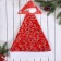 New Year's cap with brilliance, 26x38 cm, red