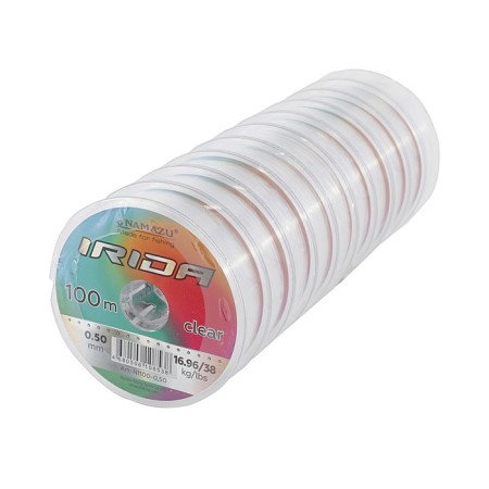 Namazu Irida, l = 100 m, d = 0.50 mm, test = 16.96 kg, transparent, packaging 10 pcs.-1