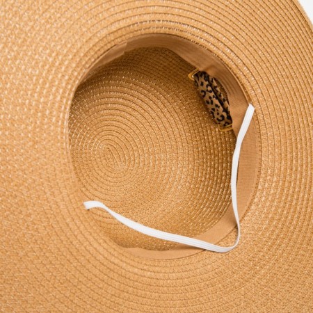 Women's hat minku "leopard" Beige color, rr 56-58-6