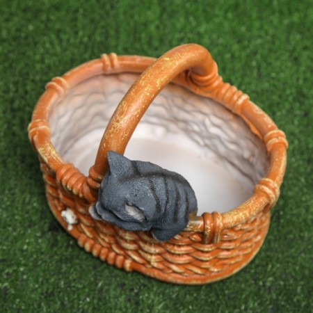 Figure pot "Kitten in Lukoshka" 24x22x19cm-3