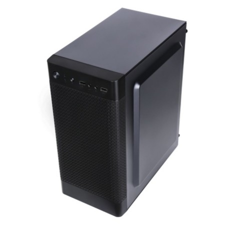 The ACCORD Q03B case is black without PSU MATX 2XUSB3.0 Audio-7