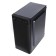 The ACCORD Q03B case is black without PSU MATX 2XUSB3.0 Audio