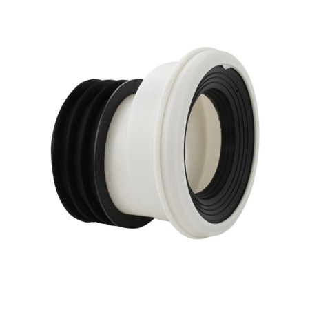 Pipe for the toilet "Sanax" 2352, eccentric, oblique, d = 110 mm, l = 110-500 mm